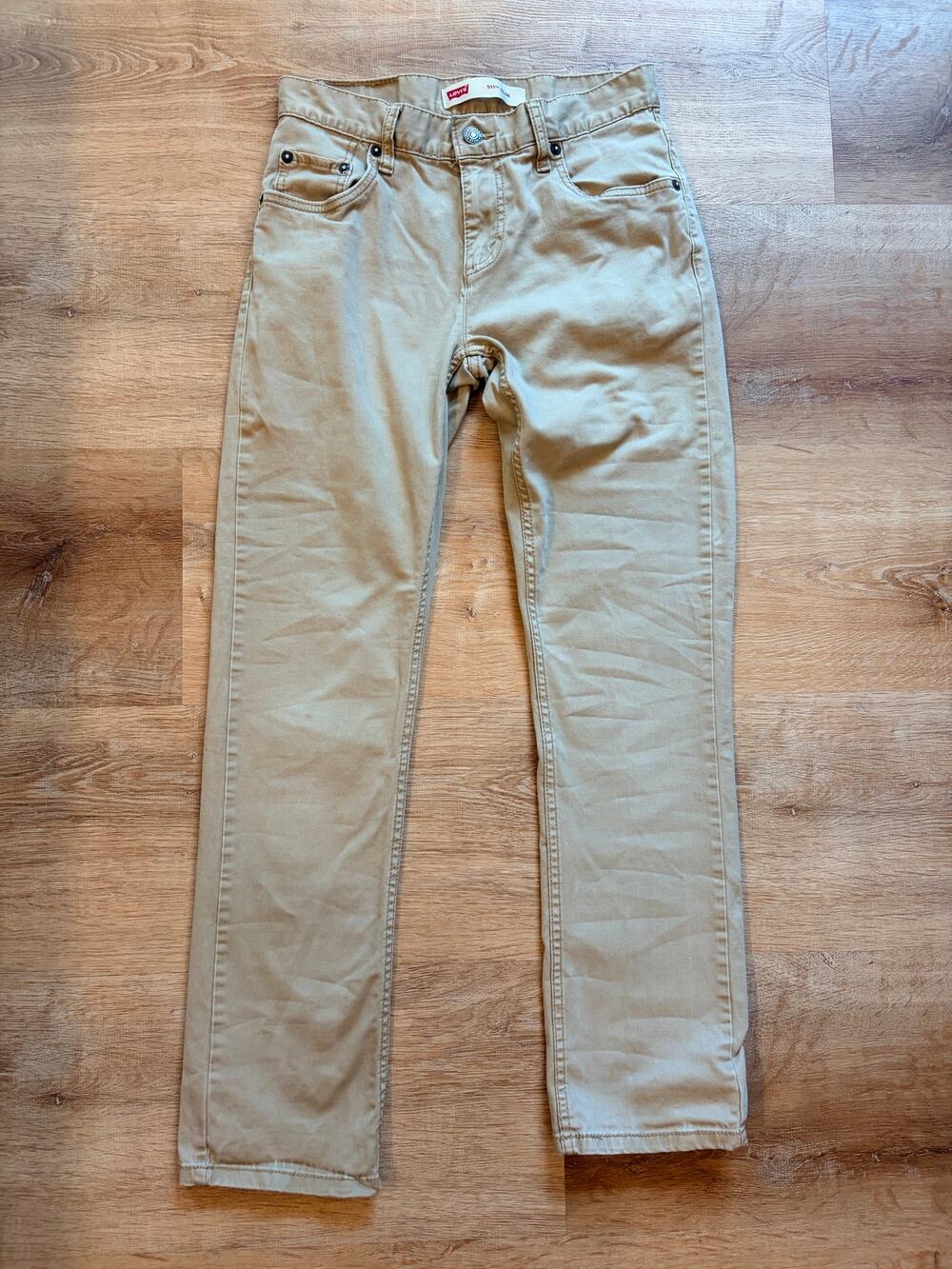 Levi's 511 Slim Fit Khaki Pants Boys14 Reg W27 x L27 Beige Chinos